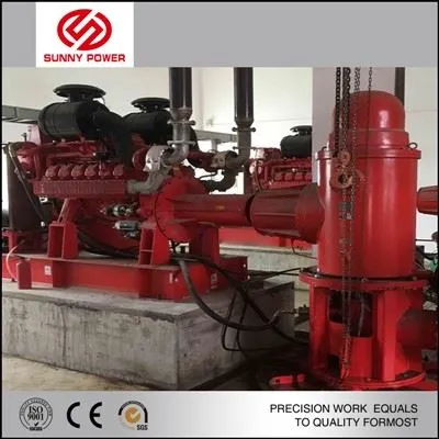 Pompa przeciwpożarowa do głębokiej studni z silnikiem Diesla