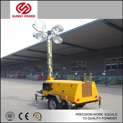 Zestaw generatora diesla z wieżą oświetleniową